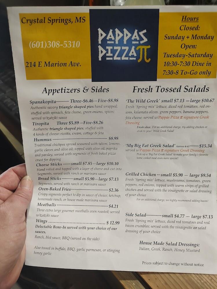 Pappas Pizza Pi Menu image 3